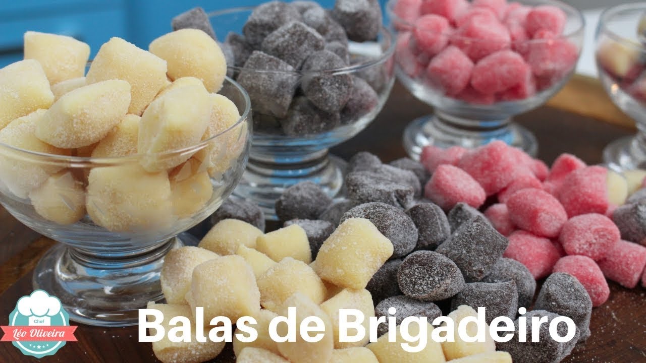 BALAS DE BRIGADEIRO 4 SABORES FAÇA E VENDA- CHEF LÉO OLIVEIRA