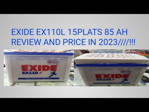 EXIDE BATTERY EX110L 15PLATS 85 AH REVIEW AND PRICE DETAILS