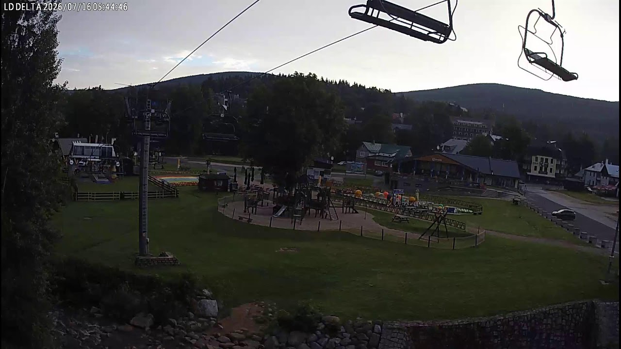 Live webcam view of Harrachov Cable Car & Village Square