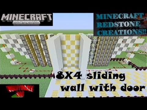 vinny8ball666 - 8x4 HIDDEN Compact sliding wall with door! : Minecraft Redstone Creations!