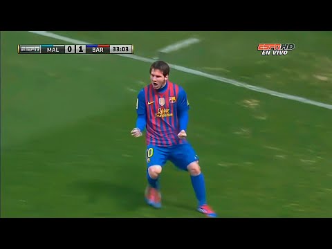 Messi Insane Hat-Trick vs Malaga (Away) 2011-12 English Commentary HD 720p60