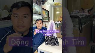 Hốc Tinh Thể Đá Thạch Anh Tím Tự Nhiên Vỏ Ngọc Mã Não Loai Cao Cấp Cao 52cm
