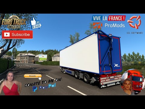 Euro Truck Simulator 2 (1.43) Delivery to New City Granville France Promods map v2.60 + DLC's & Mods