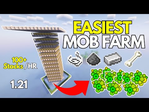 BEST MOB FARM for Minecraft Bedrock 1.21