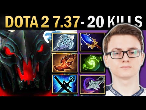 Shadow Fiend Gameplay Miracle with 20 Kills and Windwaker - Dota 2 7.37