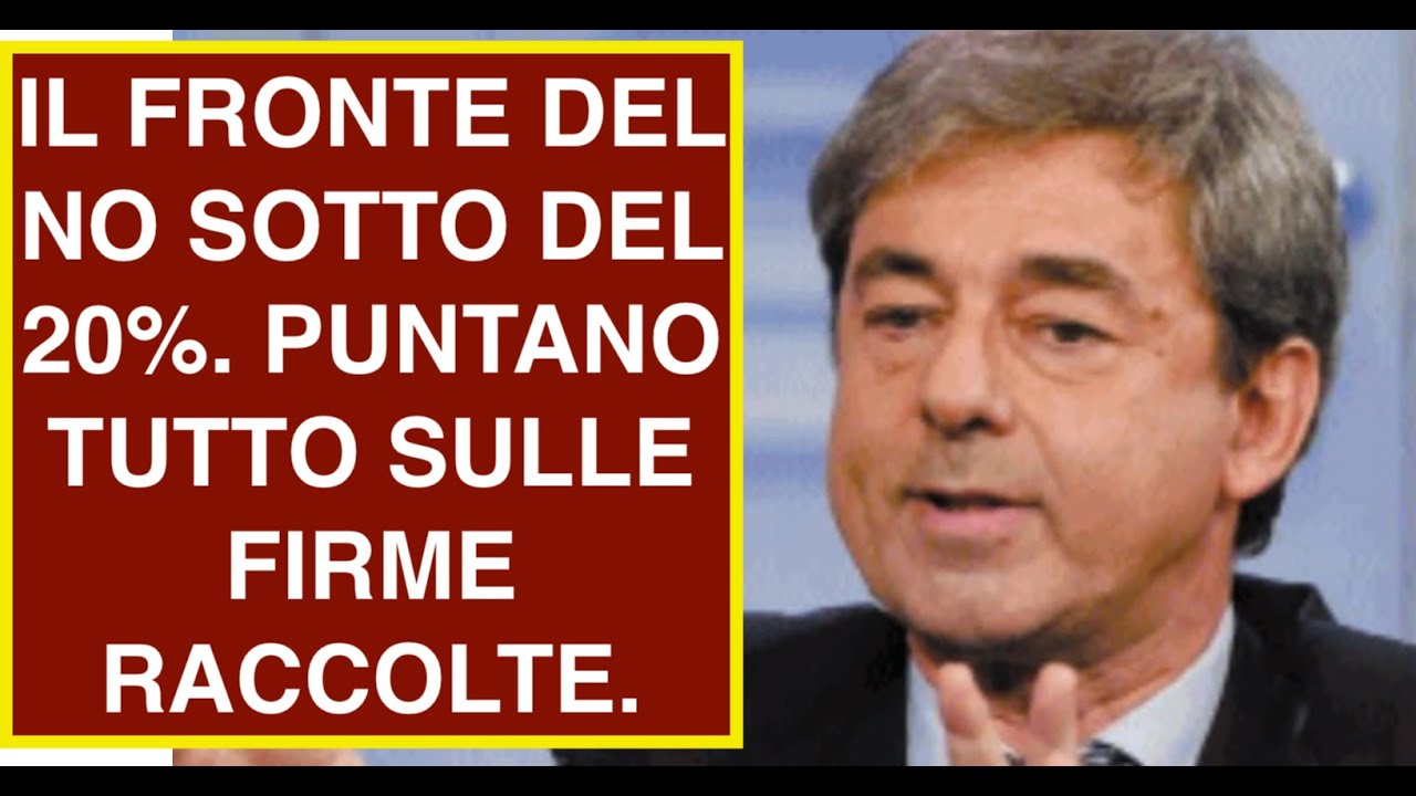 IL FRONTE DEL NO SOTTO DEL 20%. PUNTANO TUTTO SULLE FIRME RACCOLTE.