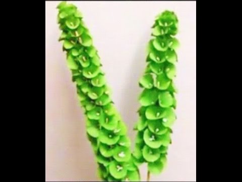 How to make Paper Flowers Bells of Ireland / Shell flower (Flower # 56)