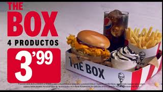 KFC 🍗¡Llega The Box de KFC! ¡4 productos por 3,99€!🍗 Sabe a #PolloPollo 😏 anuncio