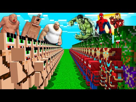TEPEGÖZ ÇETESİ ORDUSU VS SÜPER KAHRAMAN ORDUSU! 😱 - Minecraft