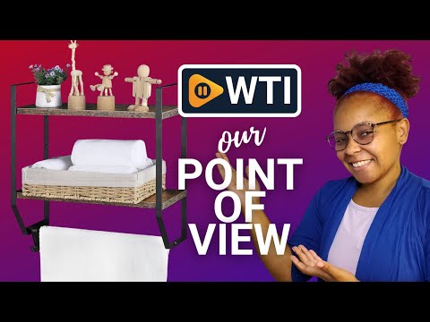 Bathroom Shelf with Towel Bar Wall Mounted Towel Rack Rustic Towel Shelf for Bathroom with 5 Hooks - WTI product video review