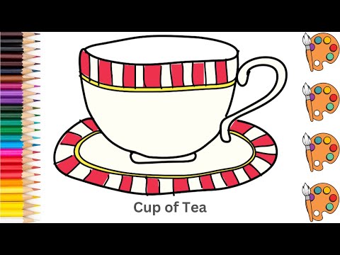 Cup of Tea - Sketch Art and Paint | Step by step tutorial | Pencil to Palette