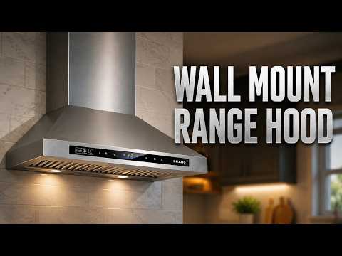 VENFAN 36 Inch Wall Mount Range Hood 1200 CFM, Stainless Steel Kitchen Vent Hood with 8 Fan Speeds, Gesture & Touch Control, Auto Shut-Off Timer, Convertible Ducted & Ductless, Charcoal Filter Include video review thumbnail