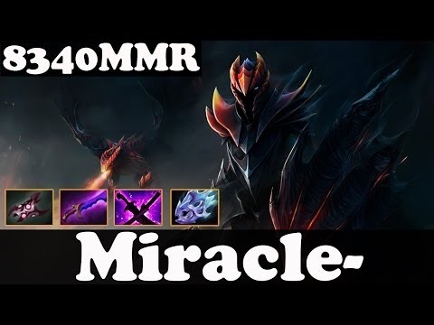 Dota 2 - Miracle- 8340 MMR Plays Dragon Knight - Pub Match Gameplay