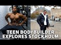 BRITISH TEEN BODYBUILDER EXPLORES STOCKHOLM | Chest And Back Day For Mass And Aesthetics
