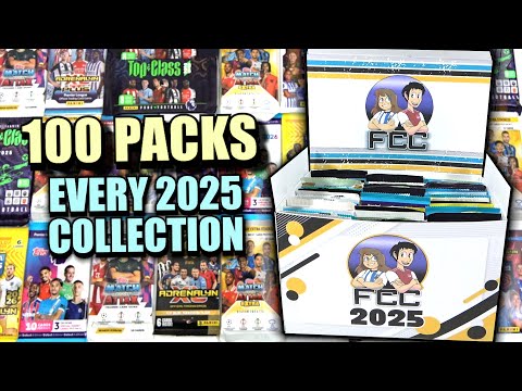 100 PACK OPENING | EVERY 2025 FOOTBALL CARD COLLECTION CUSTOM BOX | Match Attax & Adrenalyn XL