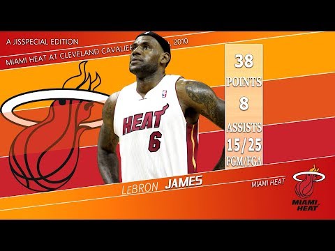 2010.12.02 Heat vs Cavaliers LeBron James Highlights, 38 Points, The Return!