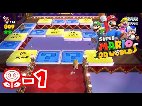 Flower-1 Switch Shock Circus - All Star & Stamp 100% Gameplay Walkthrough - Super Mario 3D World