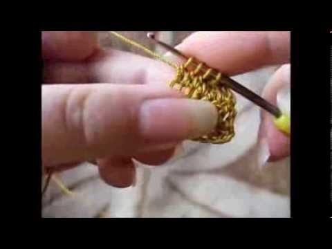 Maranta i szydełko - trzy słupki niedokończone złączone górą