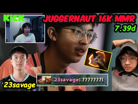 23Savage Juggernaut 16K MMR Carry Battle Fury Build 7.39D Dota 2