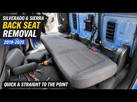How to remove back seat on a Chevy Silverado & GMC Sierra 2019-2025