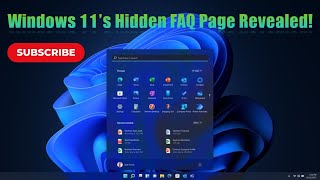 Windows 11's Hidden FAQ Page Revealed! Find Out Why Your PC is Slow!