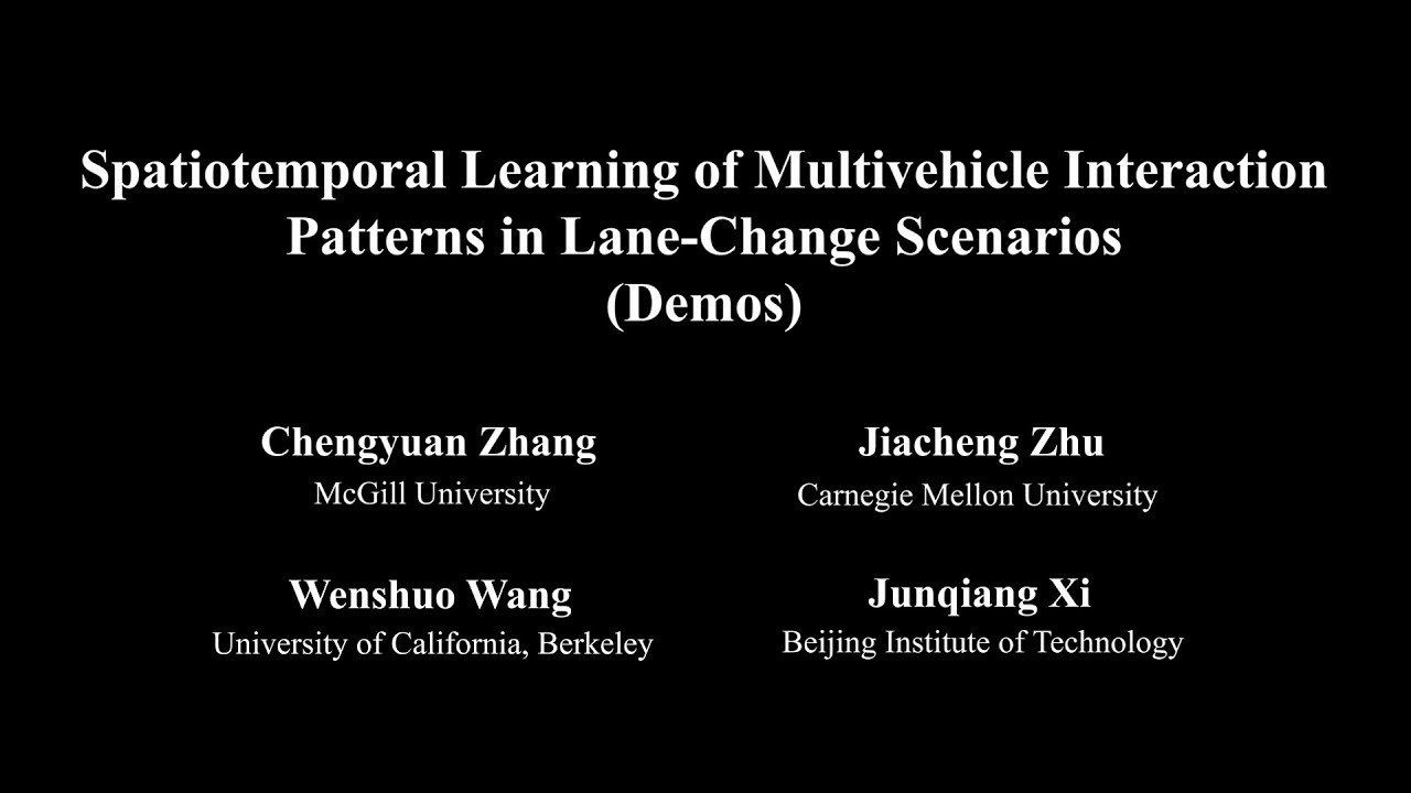 Demos for 'Spatiotemporal Learning of Multivehicle Interaction Patterns in Lane-Change Scenarios'