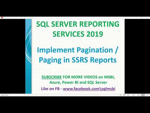 SSRS Tutorials | How to implement Pagination in SSRS | Control number of records in SSRS Reports