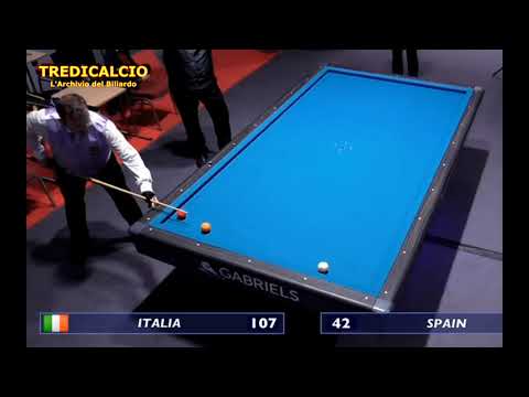 ITALIA (A.Buta) vs SPAGNA 13°Campionato Europeo Biliardo a Squadre 2017@TREDICALCIO