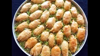 Gaziantep Usulü Kaymaklı Antep Fıstıklı Atom Baklava