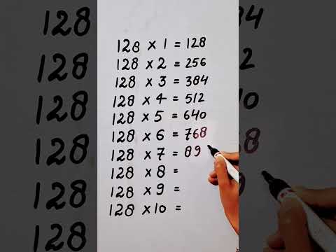 write the table of 128 in 21 second only..#hack #maths #mathshack ‎@study_care0 
