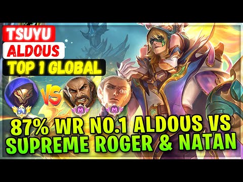 87% WR No.1 Aldous VS Supreme Roger & Natan [ Top 1 Global Aldous ] tsuyu- Mobile Legends Build