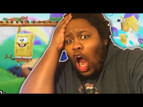 SPONGEBOB COMBOS! Nickelodeon All-Star Brawl Spongebob Showcase REACTION!