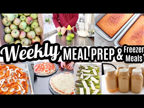 EASY WEEKLY MEAL PREP RECIPES COOK WITH ME LARGE FAMILY MEALS WHATS FOR DINNER MONTHLY FREEZER MEALS