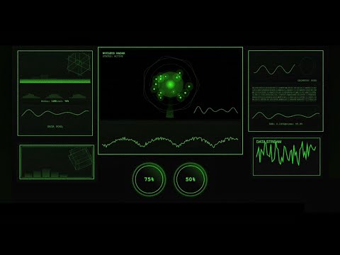 Andy Fielding - Retro SciFi Screensaver Green Panel | Retro SciFi Green 4K