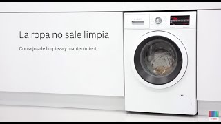 Bosch ¿La ropa no sale limpia de la lavadora? anuncio