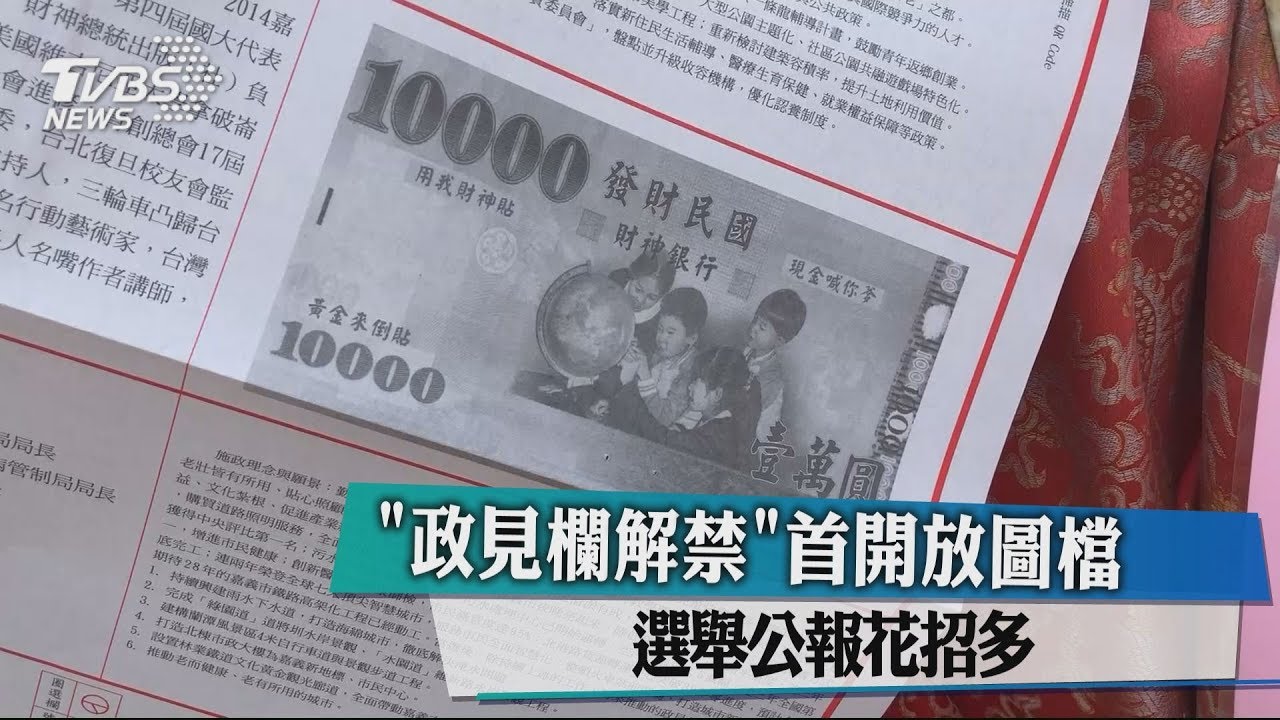 「政見欄解禁」首開放圖檔　選舉公報花招多