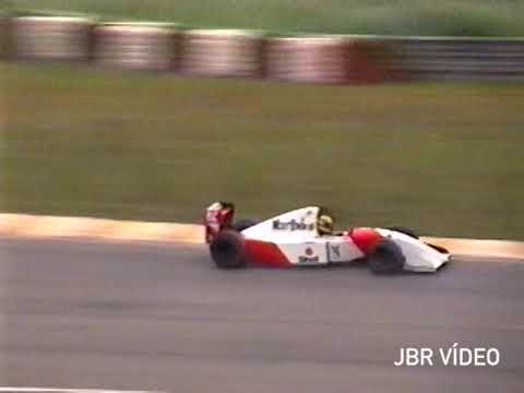 Formula 1 1993 em Interlagos. Vitória de Ayrton Senna visto da arquibancada