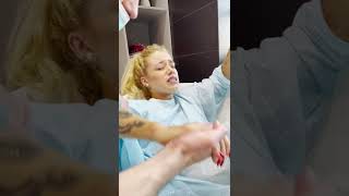 She gives birth in a bath tub!  - #Shorts