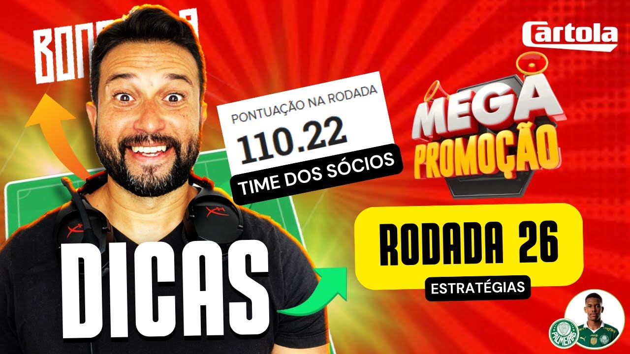 🔴CARTOLA FC 2024 | DICAS #26 RODADA | TIME PARA MITAR NESSA RODADA!