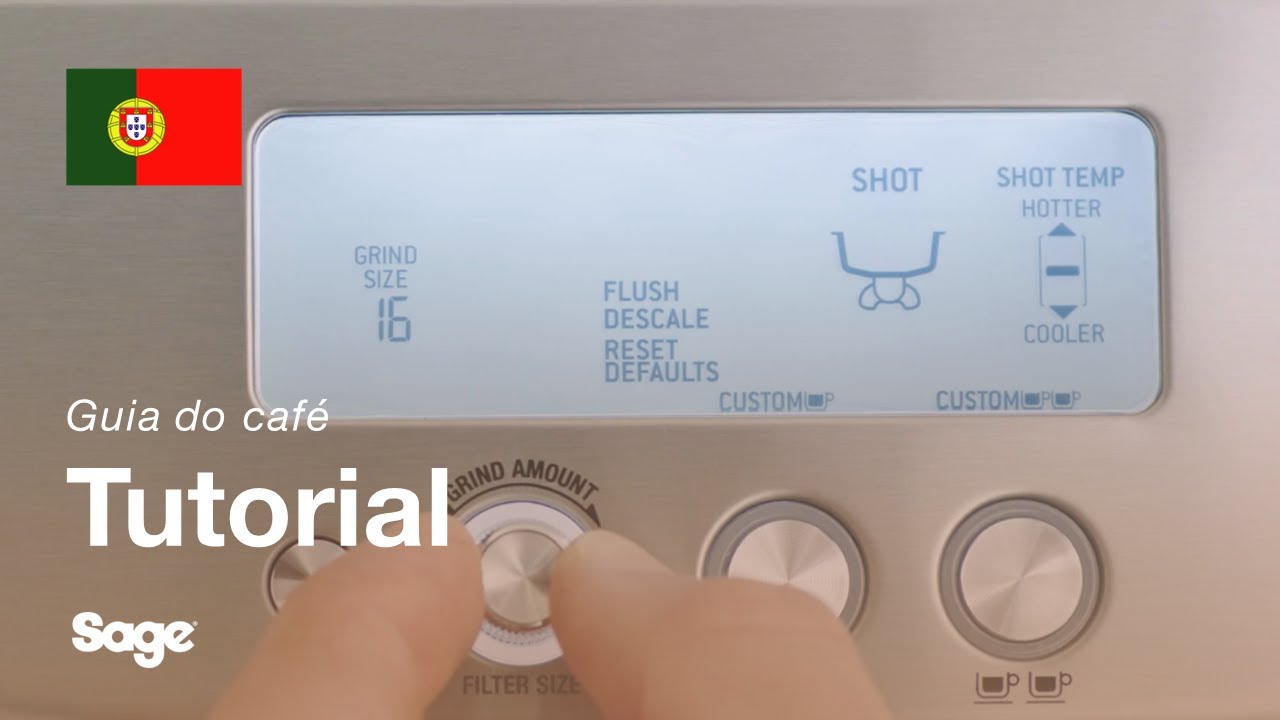 Como ajustar o volume e a temperatura da dose