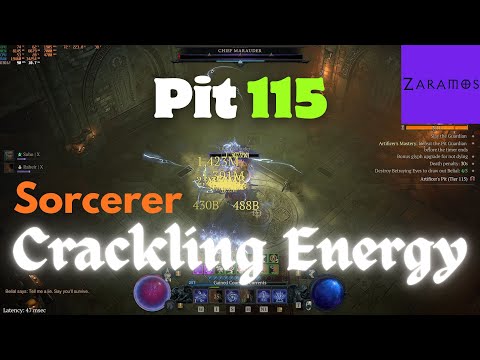 Best Sorcerer Build: Crackling Energy T115 Pit in 11:49 (Stormhorn Version)