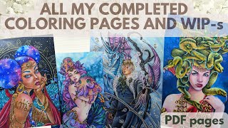 All my completed coloring pages and WIPs - PDF pages