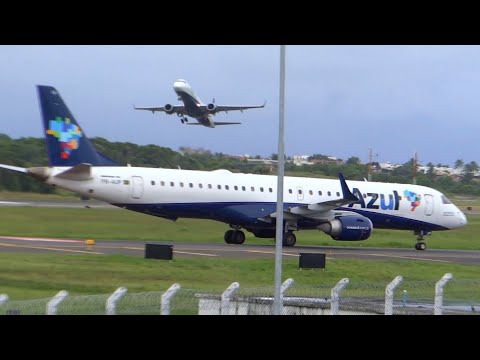 Show de pousos e decolagens no aeroporto de Salvador 📉📈✔