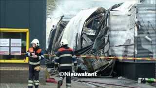 preview picture of video 'Zeer grote brand Industrieweg Oost Elst(Gld)'