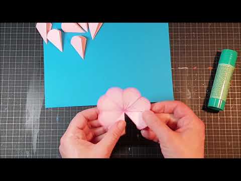 Pop up-kort med blommor