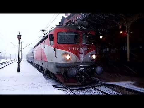 EC102 sosește în Stația Suceava cu Trenul R5722 Câmpulung Moldovenesc-Suceava 04.02.2023