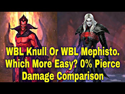 WBL Knull Or Mephisto Which More Easy? 0% Pierce Damage Comparison July 2021 - Marvel Future Fight