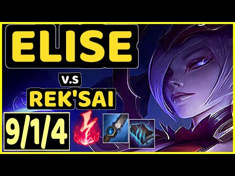 UMTI (ELISE) vs REK'SAI - 9/1/4 KDA JUNGLE CHALLENGER GAMEPLAY - KR