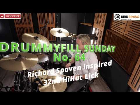 Richard Spaven inspired 32nd HiHat Drumlick by Drummyfill Sunday No. 64 pdf notation available!