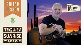 How to play Tequila Sunrise by The Eagles - Guitar Lesson